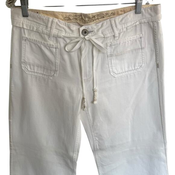 anthropologie The Colette Cropped Wide-Leg Corduroy Pants 31 Boho Fishingcore - Picture 2 of 14